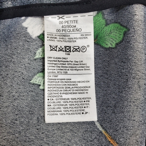 Banana Republic Sleeveless Black Ruffle Faux Wrap Dress Size 00 Petite - Picture 8 of 11